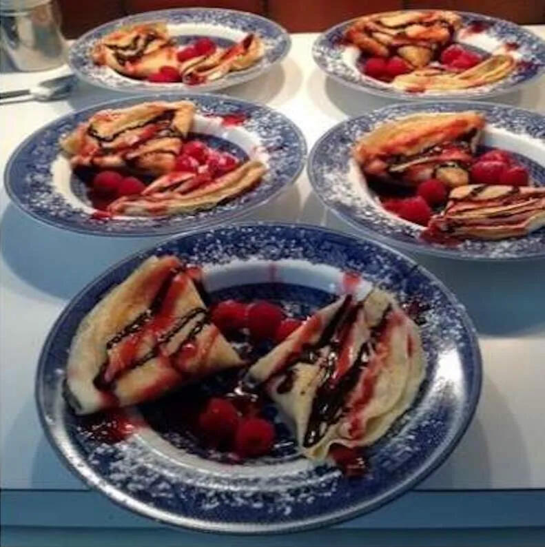 Raspberry Crepes